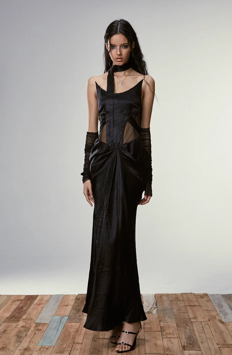 Solid color fishbone skirt dress - Image 14