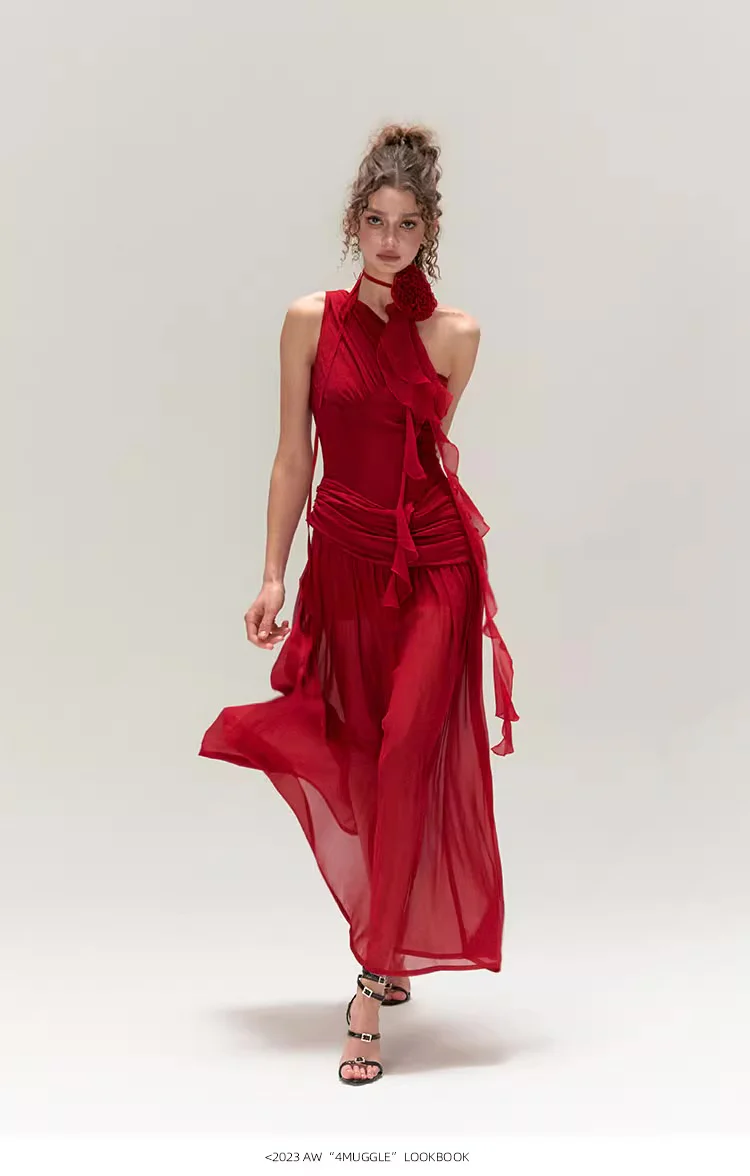 Greek-Inspired High Waist Maxi Dress - Image 5