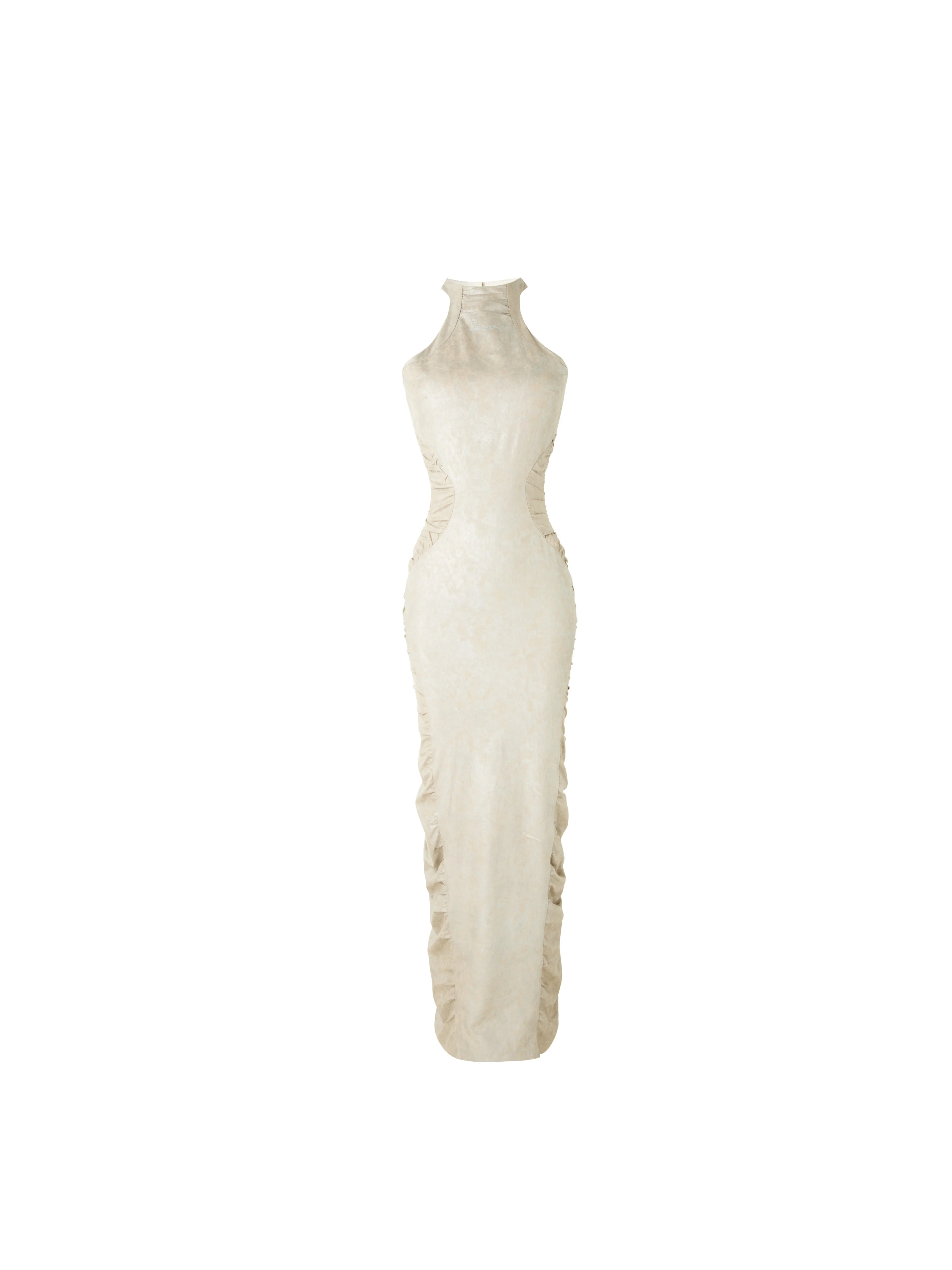 Shiny Pleated Sleeveless Dress - Image 5