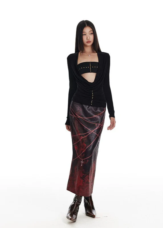 Tencel Wool Rivet Knit Two-Piece Set - Image 3