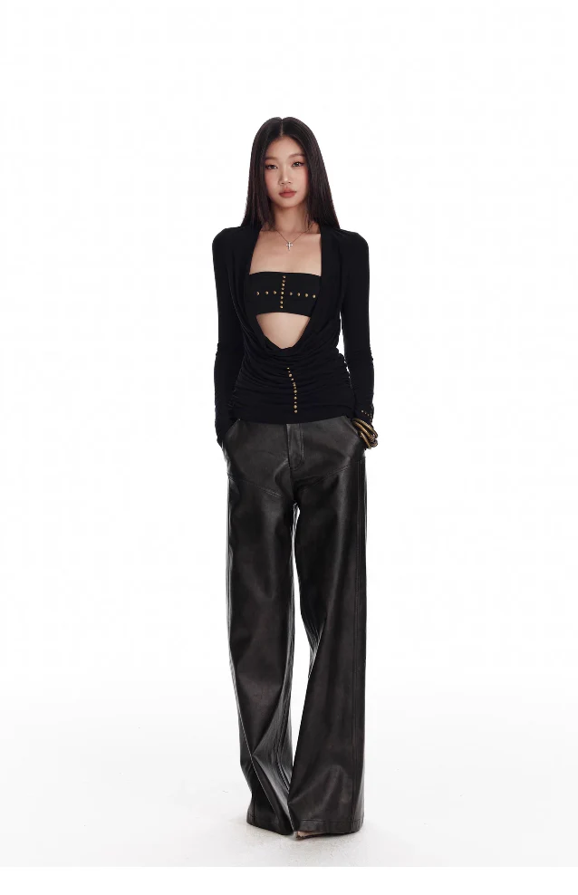 Tencel Wool Rivet Knit Two-Piece Set - Image 4