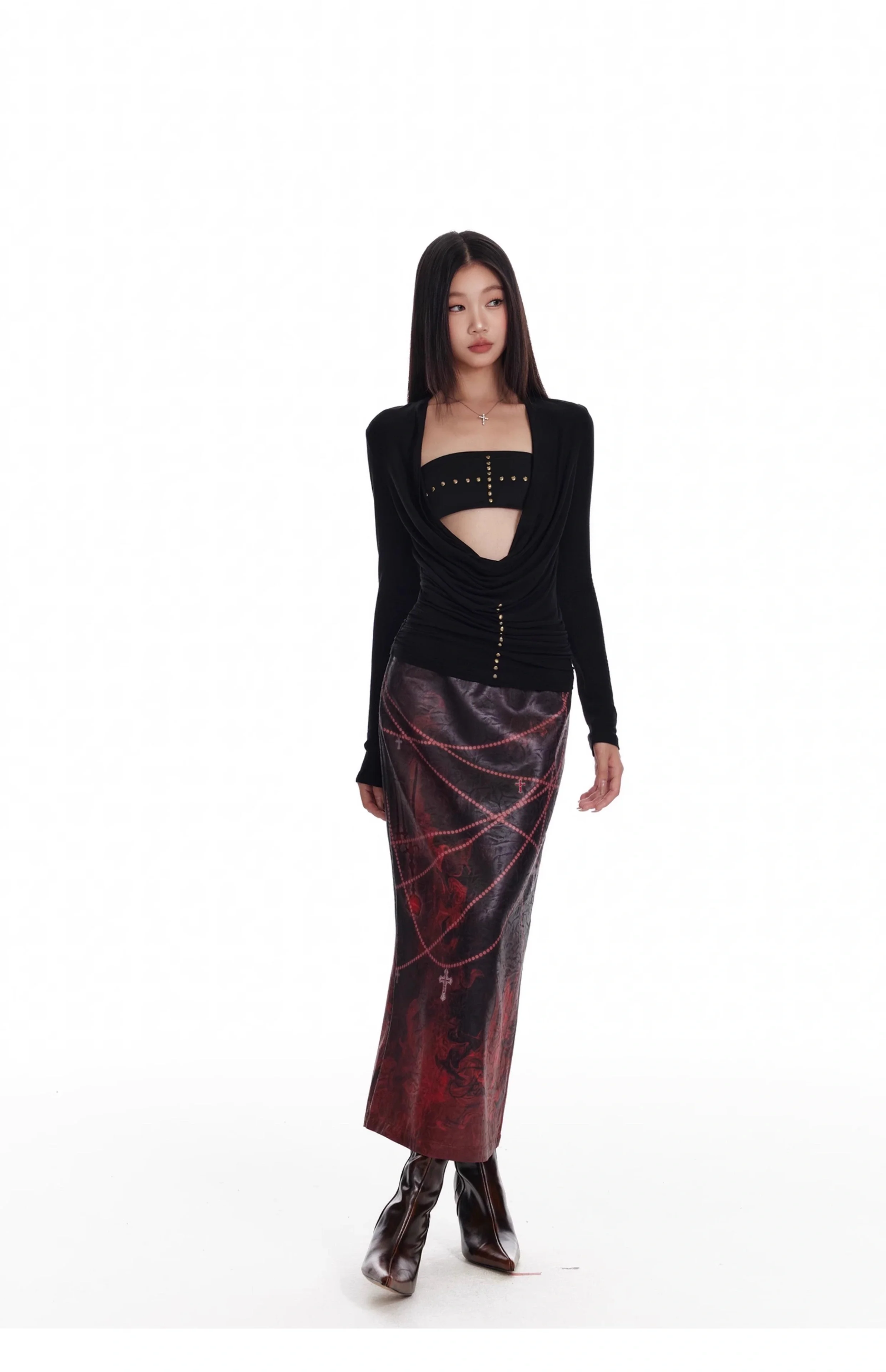Tencel Wool Rivet Knit Two-Piece Set - Image 5
