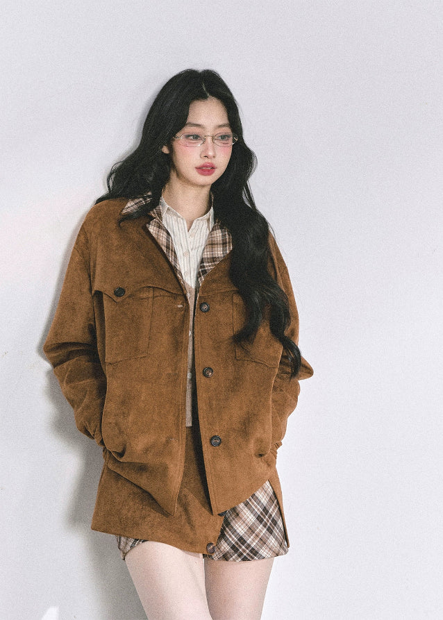 Académie Suede Plaid Ensemble set up - Image 6