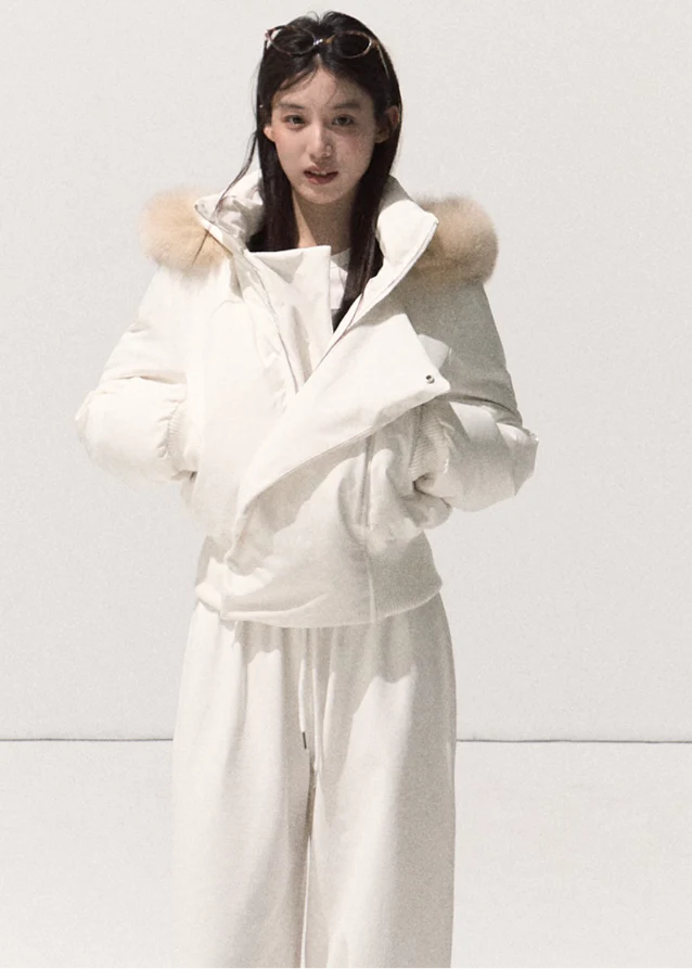 Arctic Sculpt Fox-Fur Down Jacket