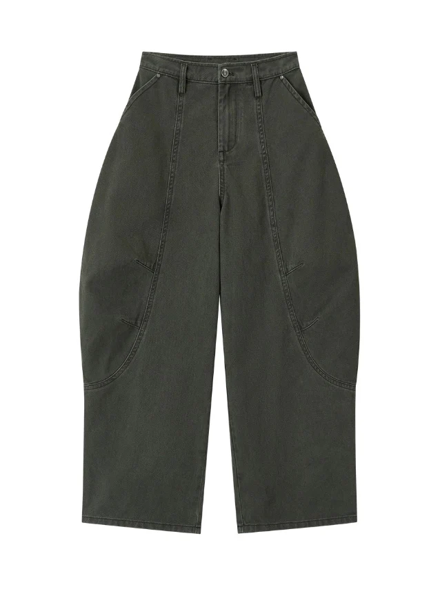 Army Green Oversize Street Slacks - Image 6