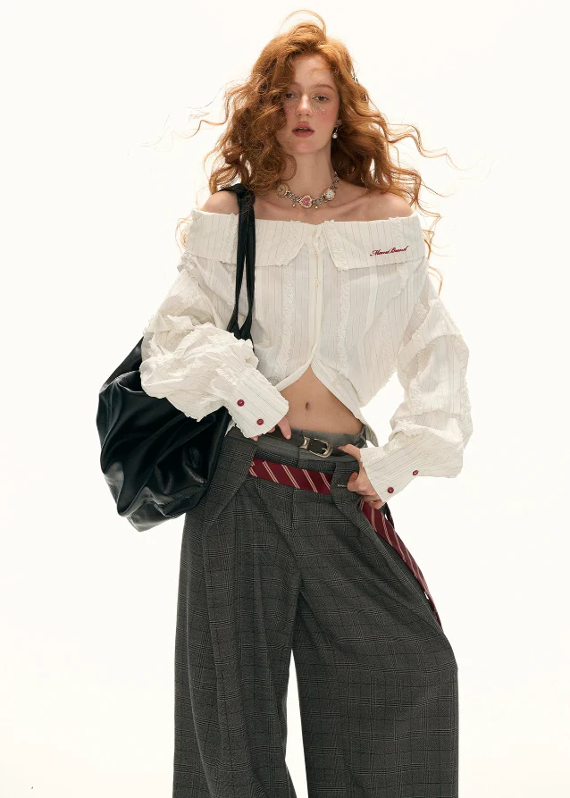Asymmetrical V-Neck Shirt
