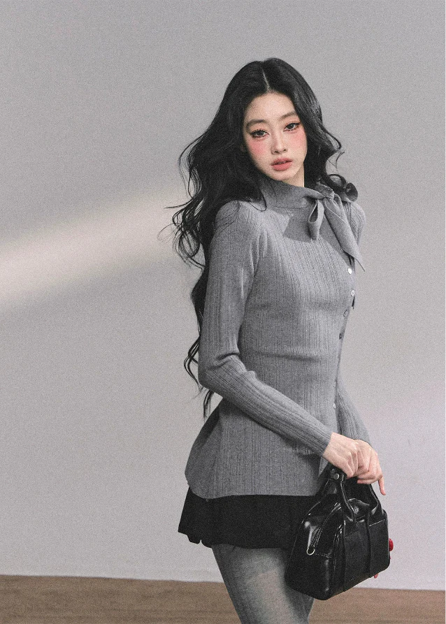 Austin Élégante Bow-Knit Cardigan Top - Image 6