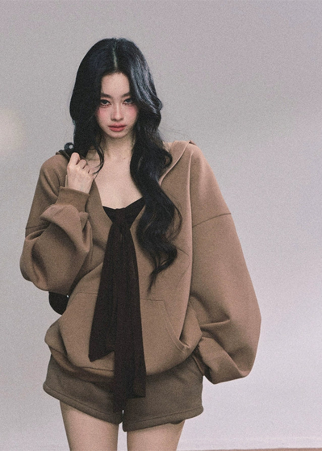 Autumn Élégance 3-Piece Hoodie Ensemble