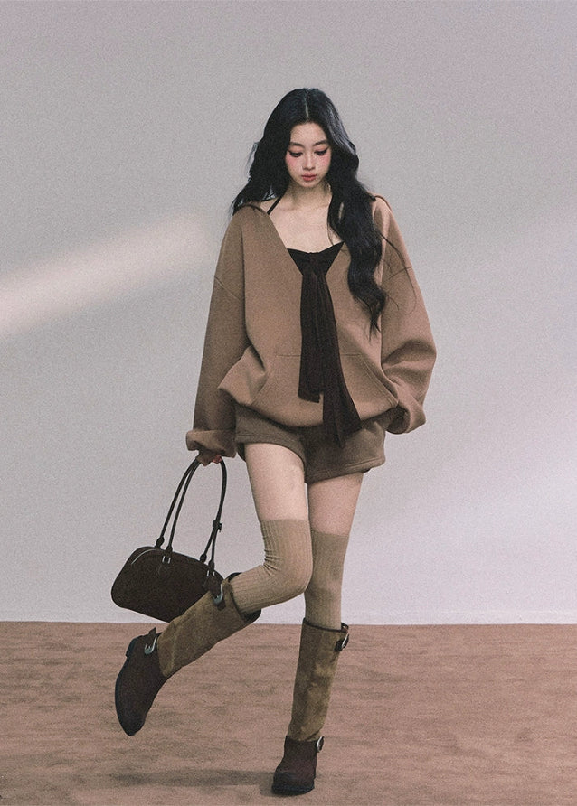 Autumn Élégance 3-Piece Hoodie Ensemble - Image 3
