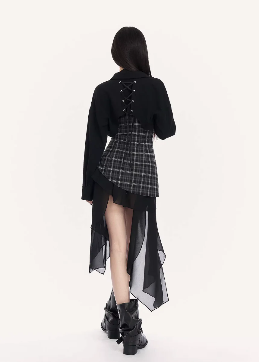 Axis Lace-Up Cropped Shirt - Image 7