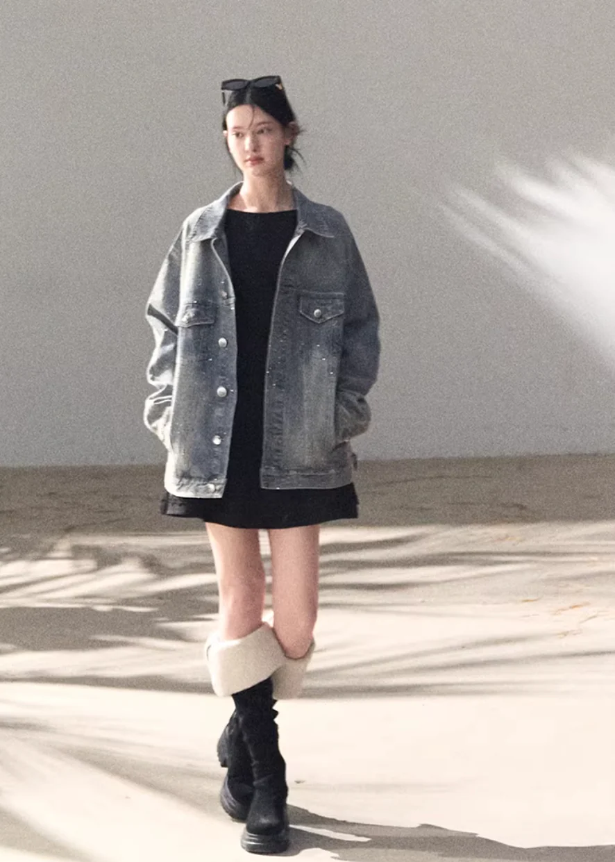 Baby's Breath Crystal Denim Jacket - Image 11