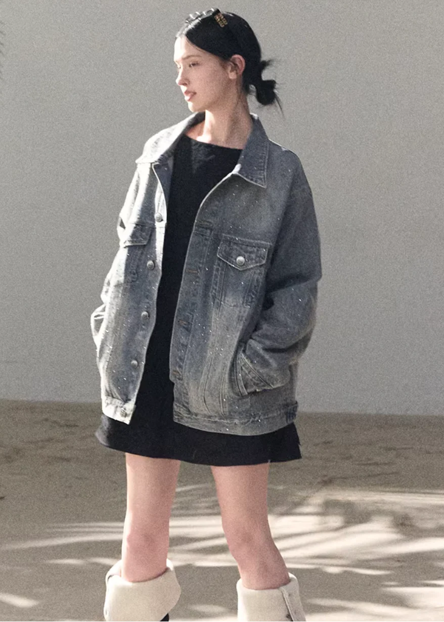 Baby's Breath Crystal Denim Jacket - Image 13