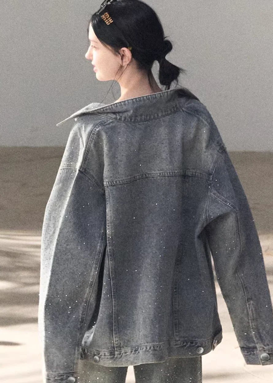 Baby's Breath Crystal Denim Jacket - Image 15