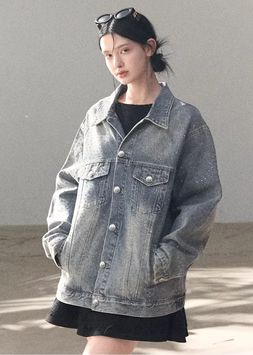 Baby's Breath Crystal Denim Jacket - Image 16