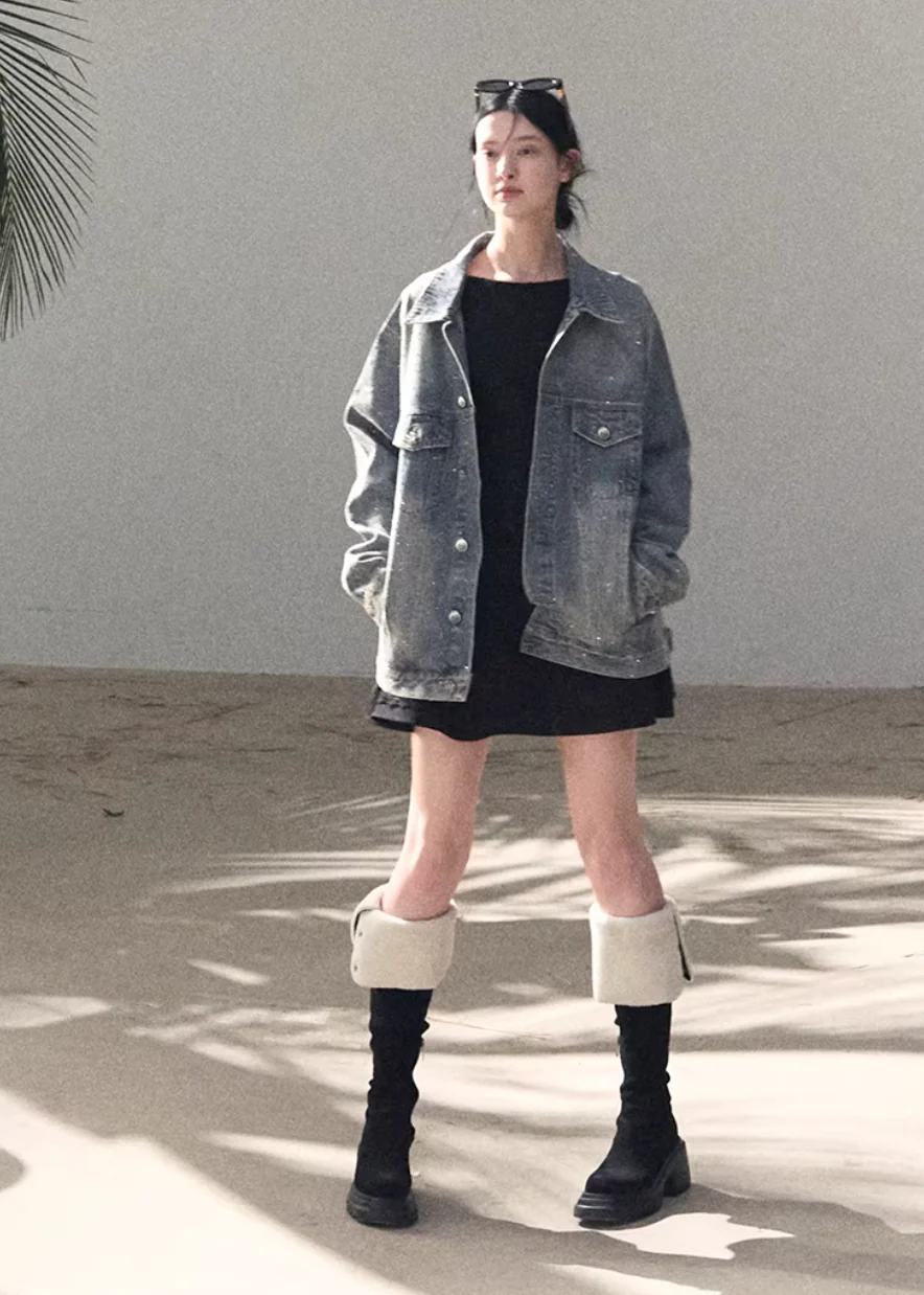Baby's Breath Crystal Denim Jacket - Image 6