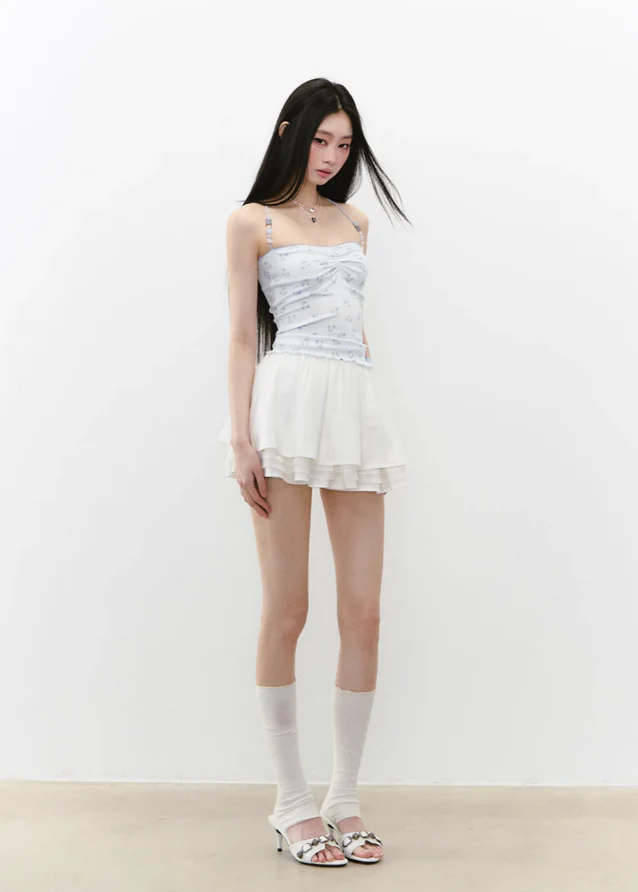 Beaded Floral Strap Camisole Top - Image 5