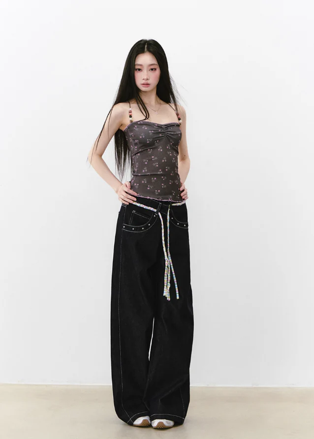 Beaded Floral Strap Camisole Top - Image 9
