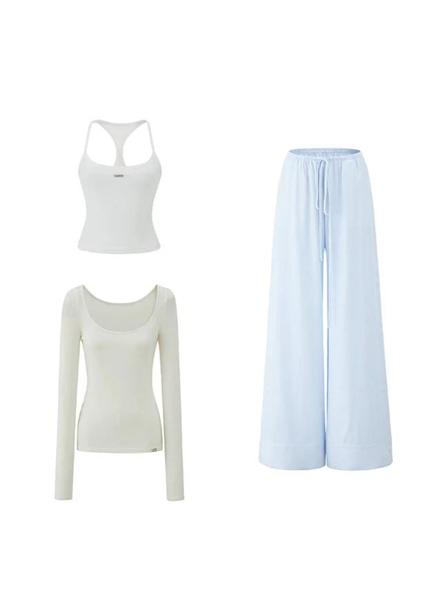 Beige Ruffle Bandeau & Maxi Skirt Set - Image 4