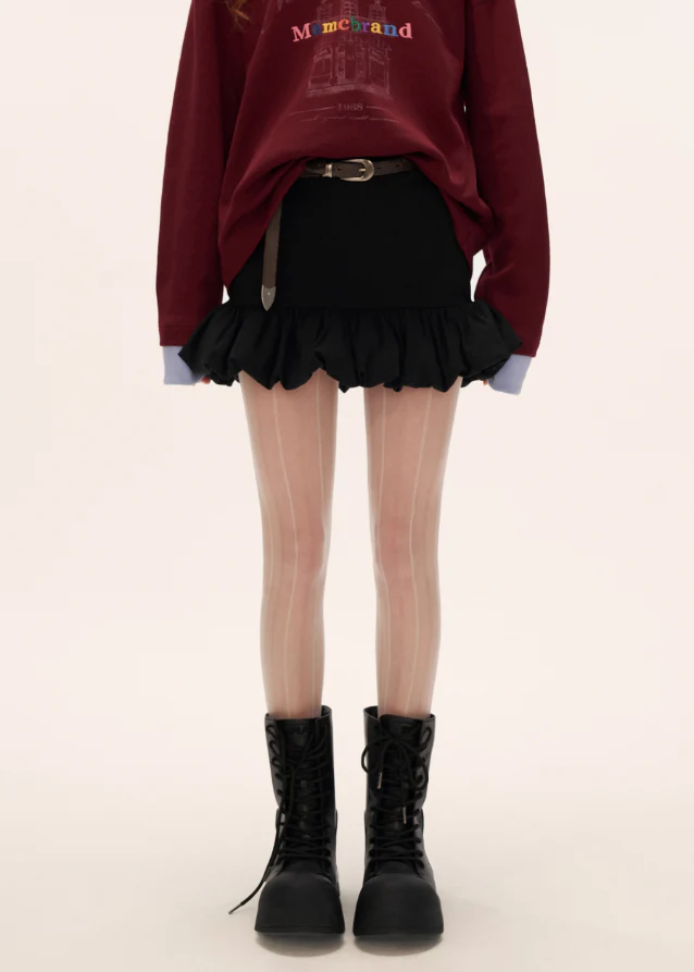 Black Bud Mini Skirt - Image 4