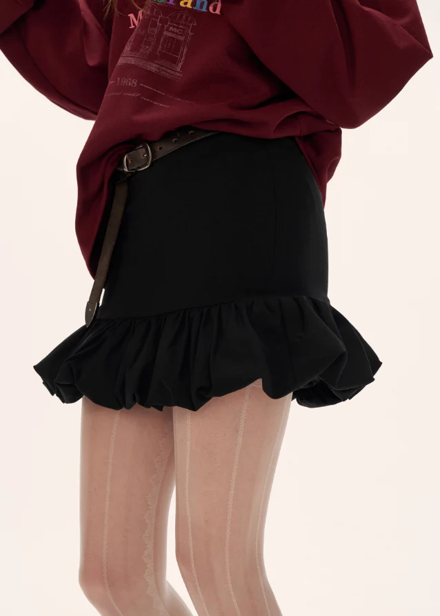 Black Bud Mini Skirt - Image 5