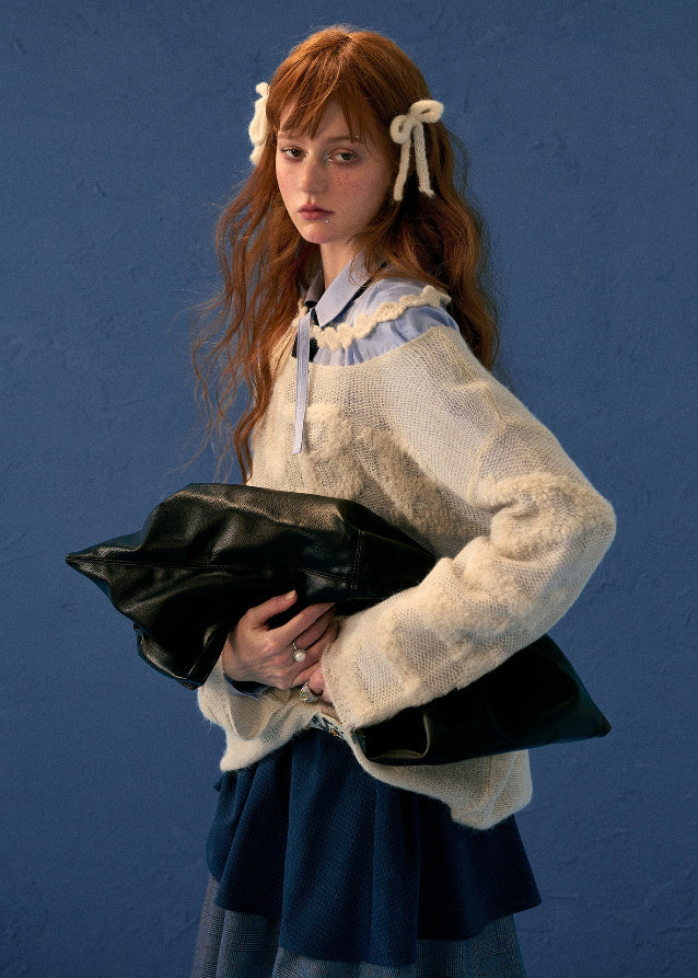 Blue Pleat Shirt - Image 7