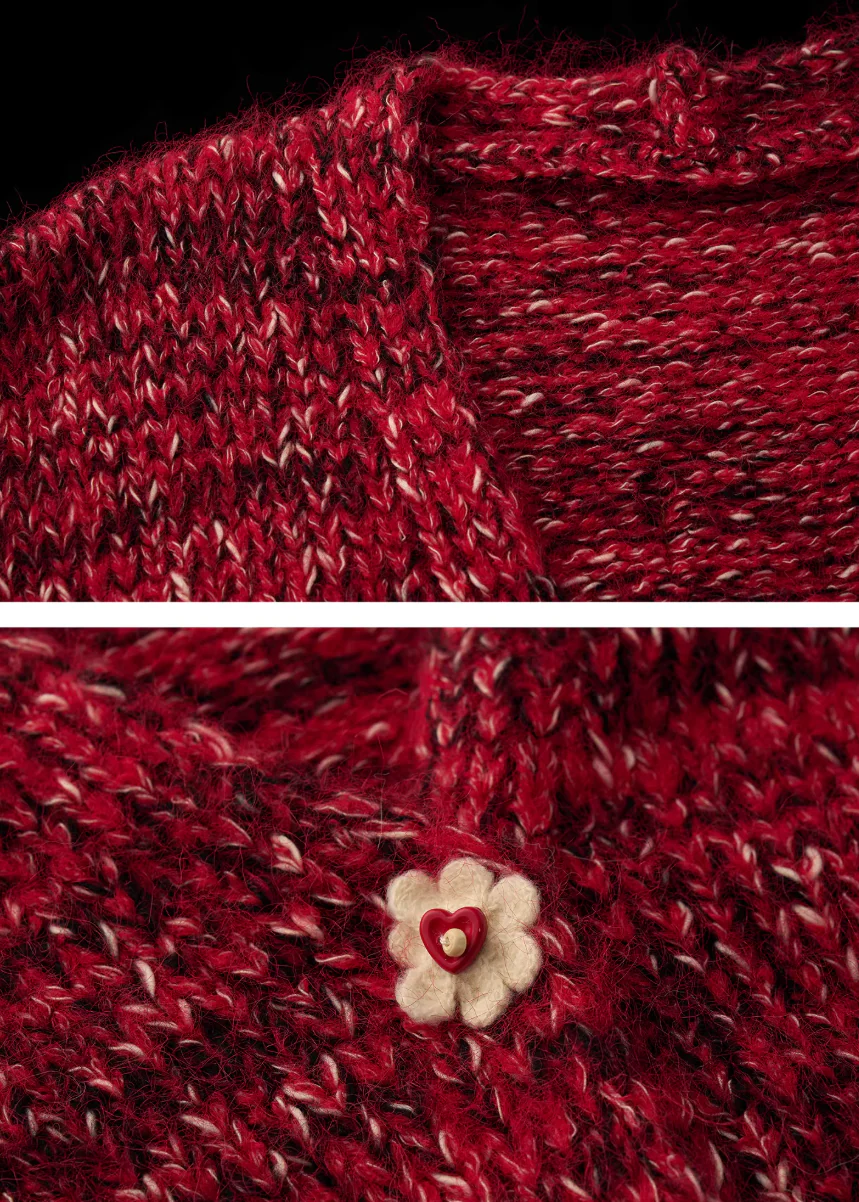 Bow Bloom Chunky Knit Jacket - Image 9