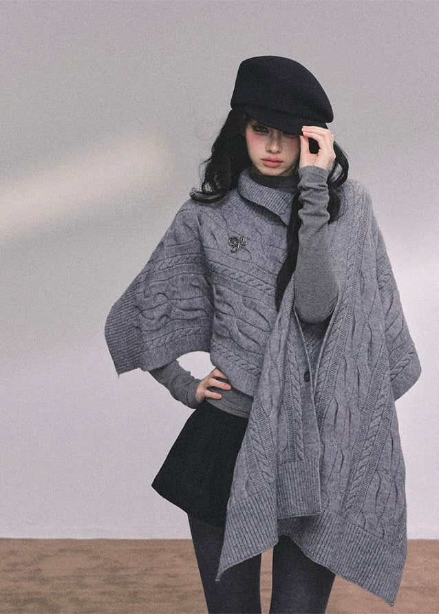 British Muse Cable-Knit Cloak Set - Image 2
