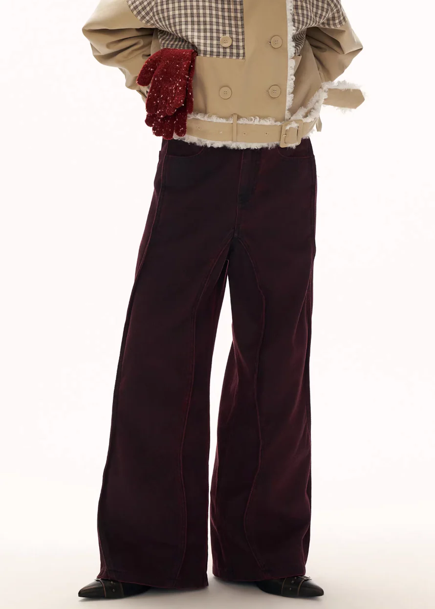 Brushed Wave Straight Jeans - Image 3