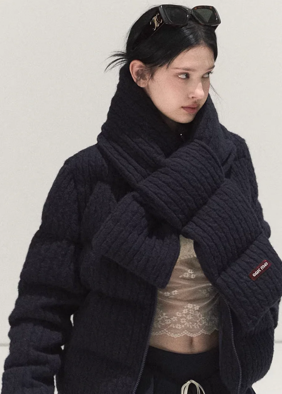 Cable Frost Down Coat
