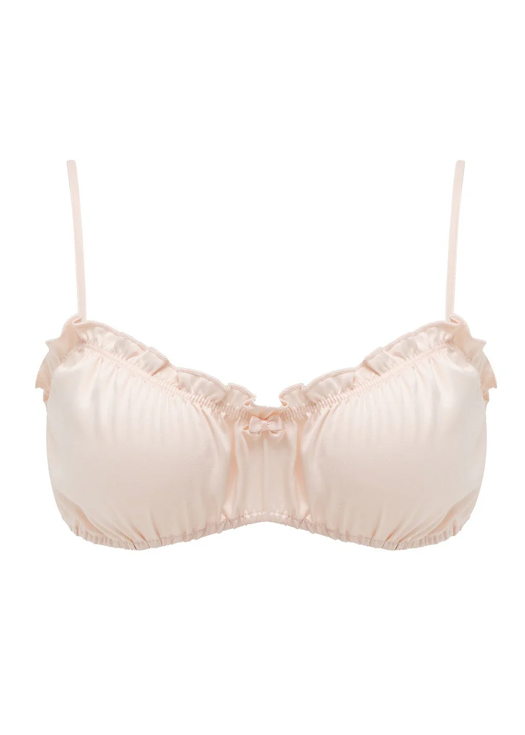 Chocolate Satin Bandeau Bra Top - Image 15