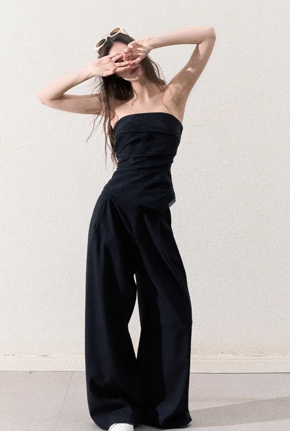 Tulle Top & Lace Pants Set