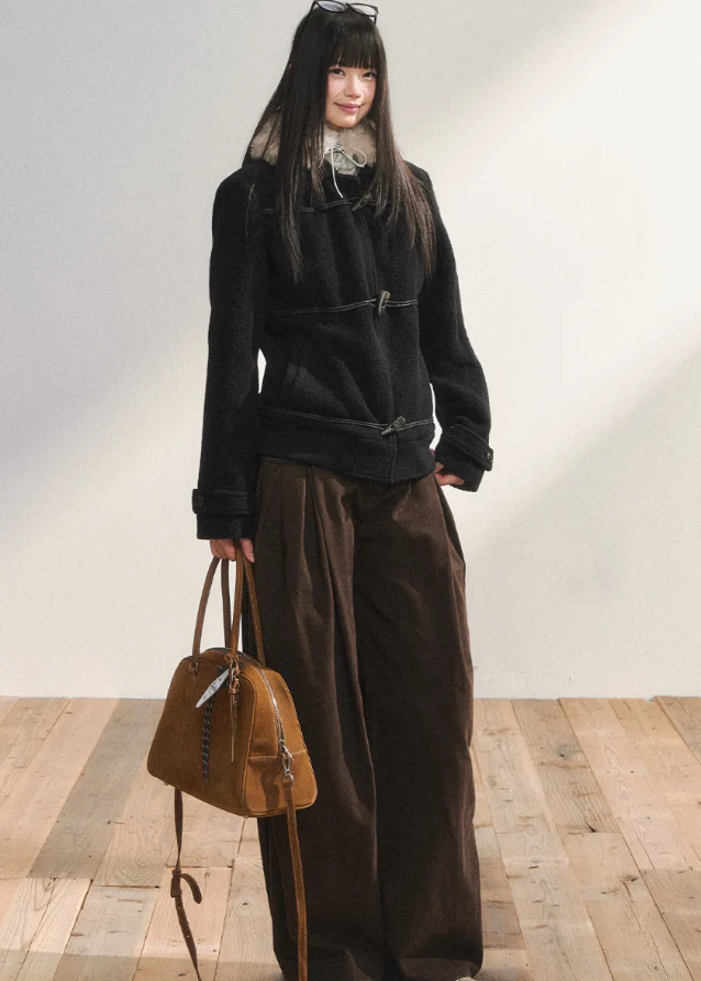 Classic Black Cozy Wool Jacket - Image 4