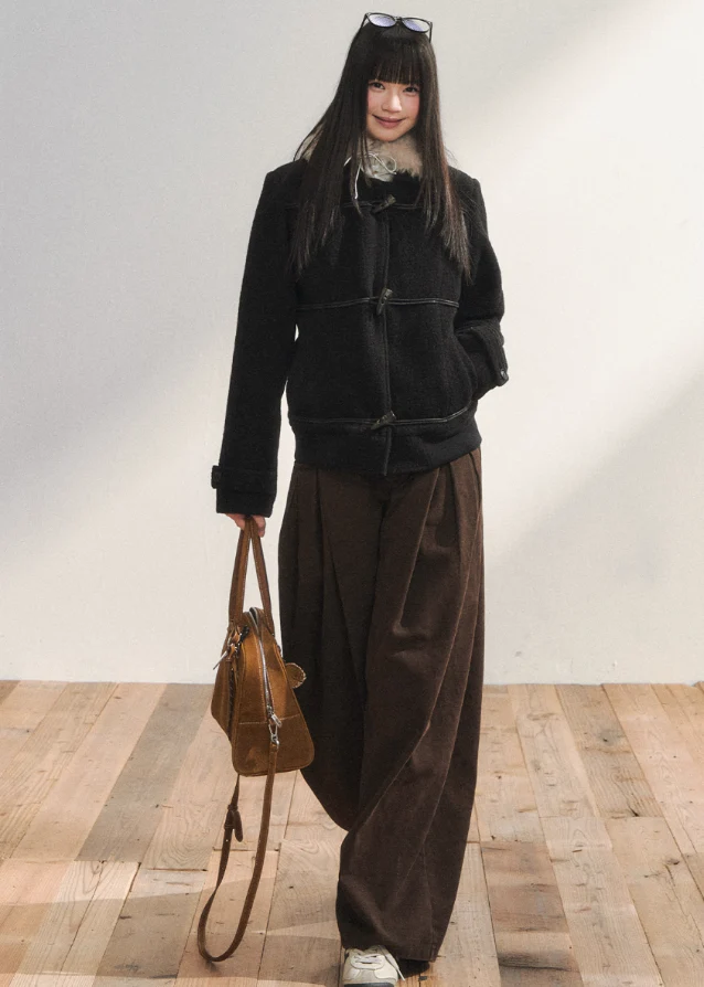 Classic Black Cozy Wool Jacket - Image 5