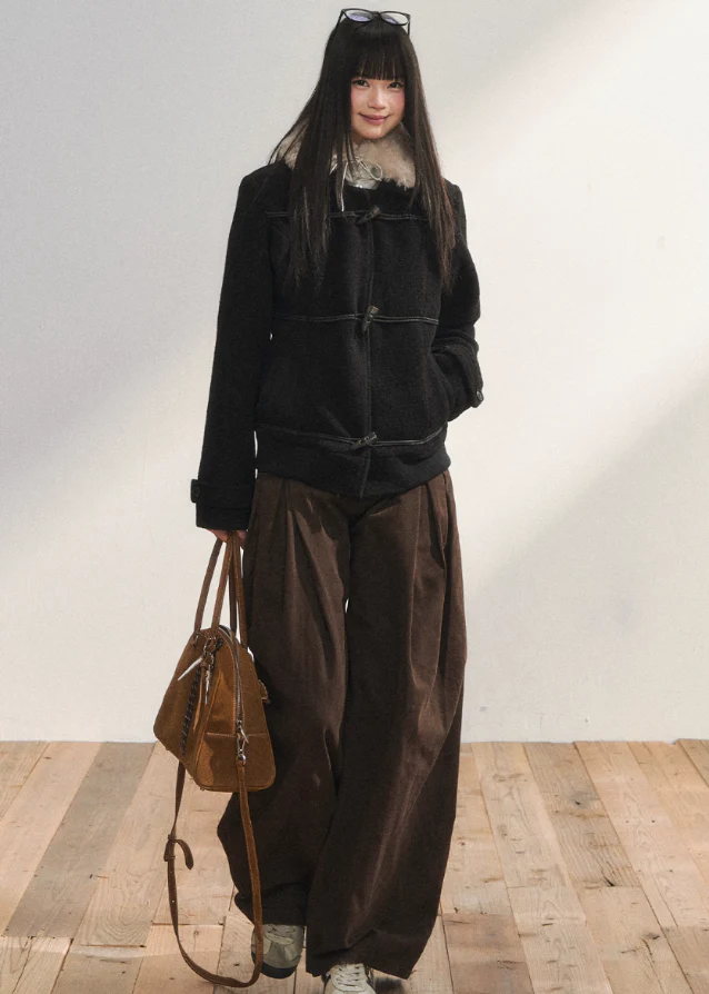 Classic Black Cozy Wool Jacket - Image 7