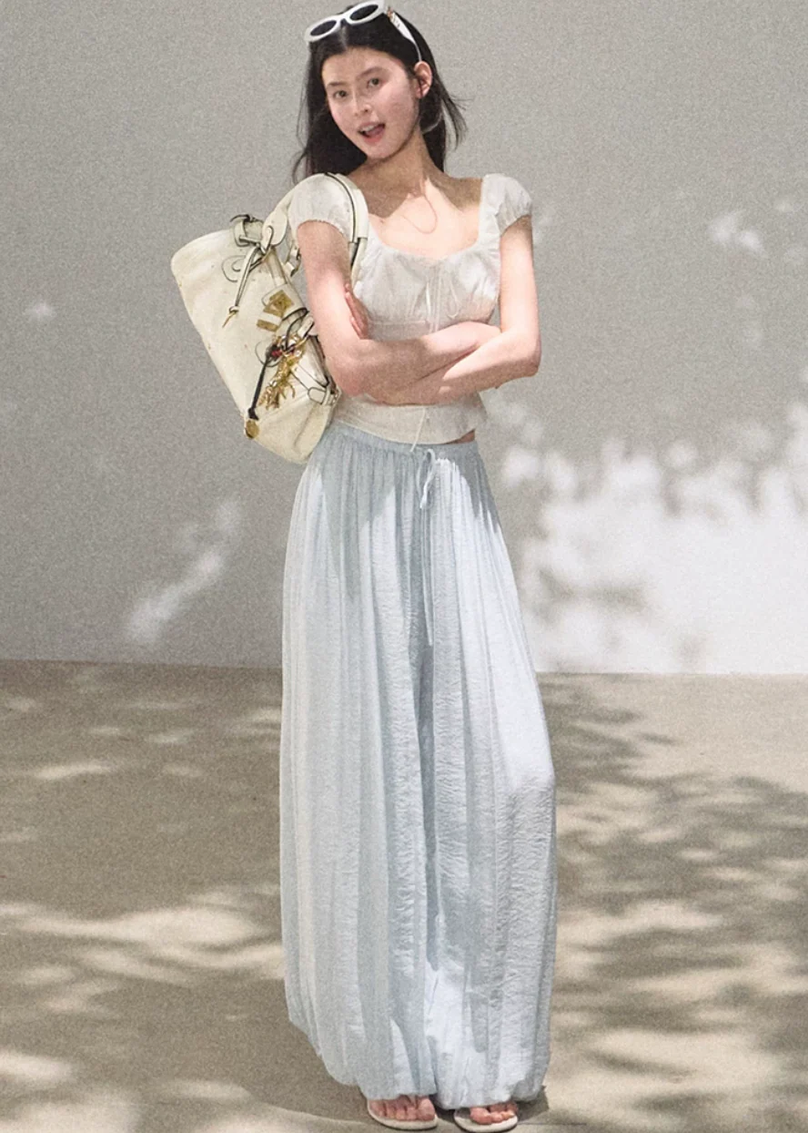 Cloud Silk Wide-Leg Pants