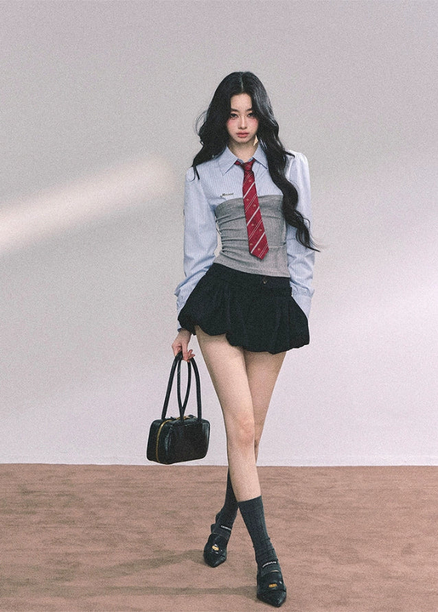 Collegiate Stripe Corset Knit - Image 4