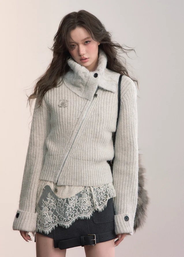 Contour Lapel Wool Knit Jacket
