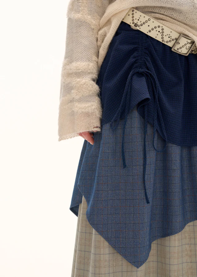 Contrast Check Skirt - Image 8