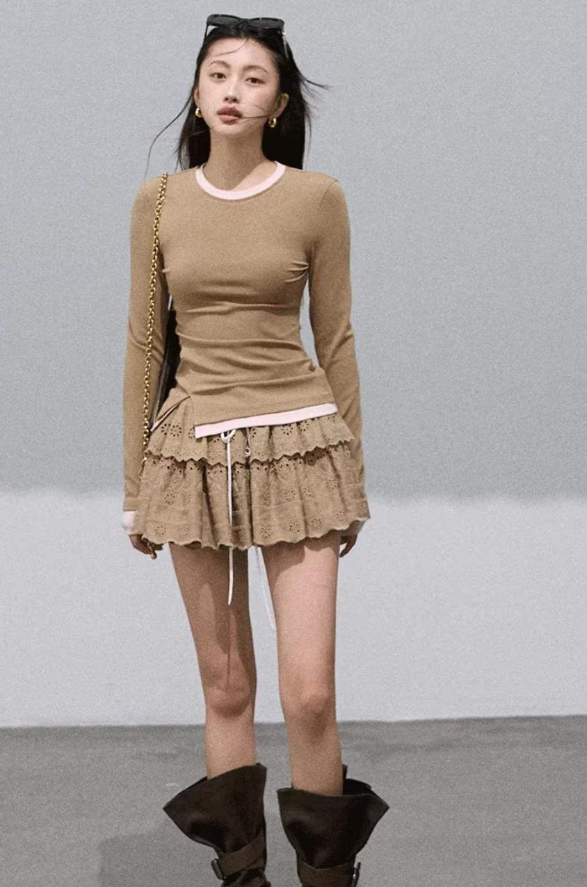 Contrast-Waist Knit Top - Image 4