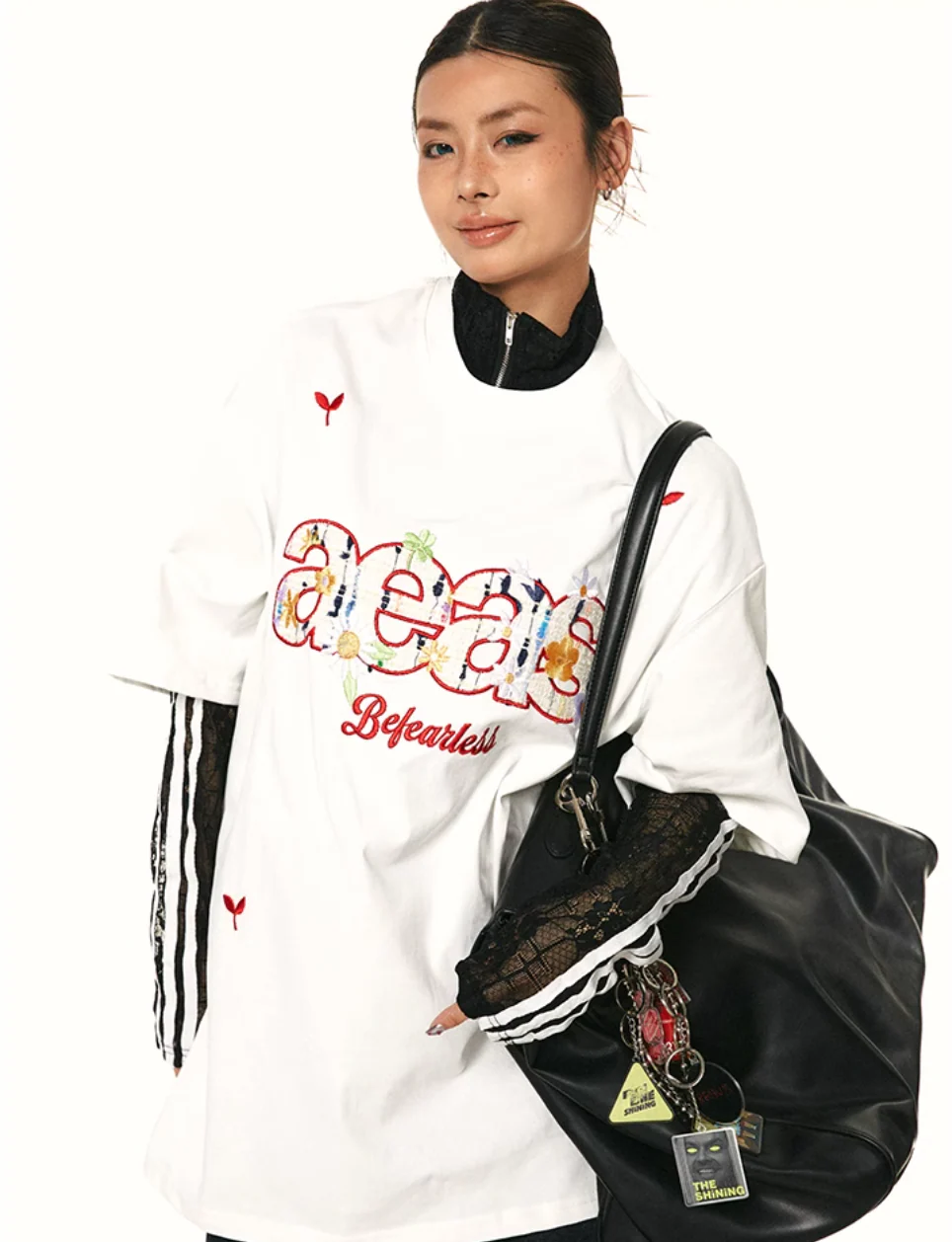 Cotton short-sleeved T-shirt  loose tops - Image 6