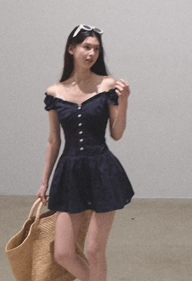 Slim Cotton Tea Dress - Image 2