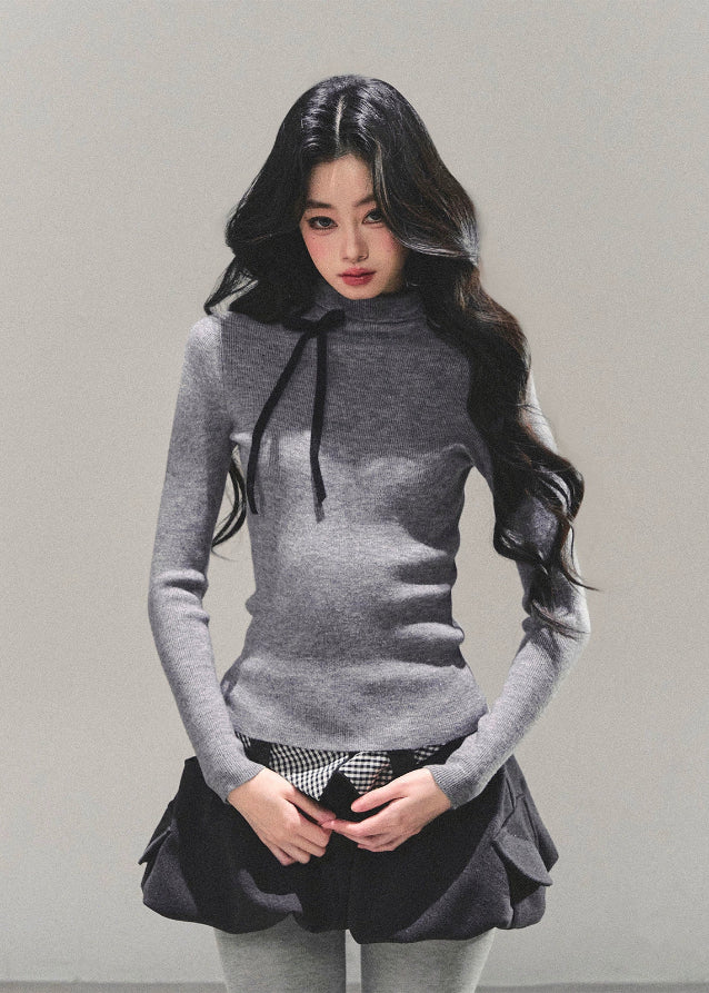 Cozy Sheen Slim Knit Semi Turtle - Image 2