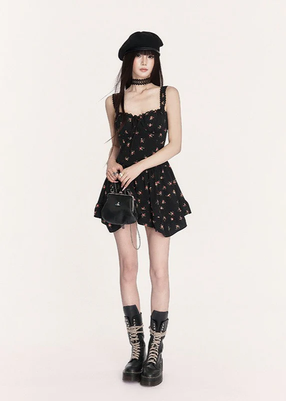 Dark Bloom Mini Dress - Image 4