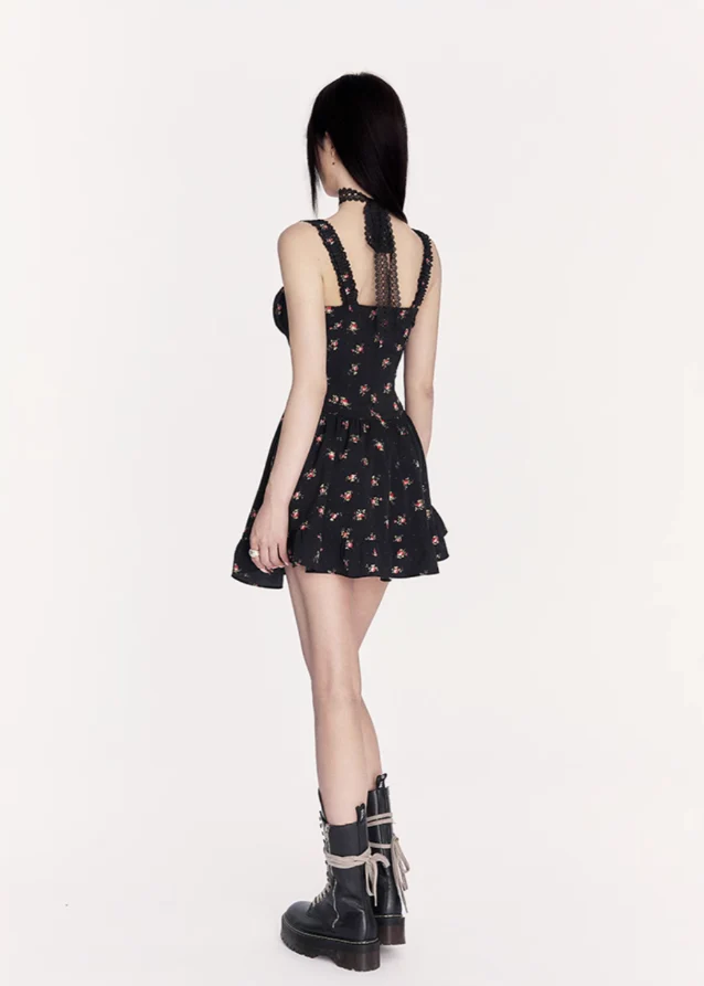 Dark Bloom Mini Dress - Image 5