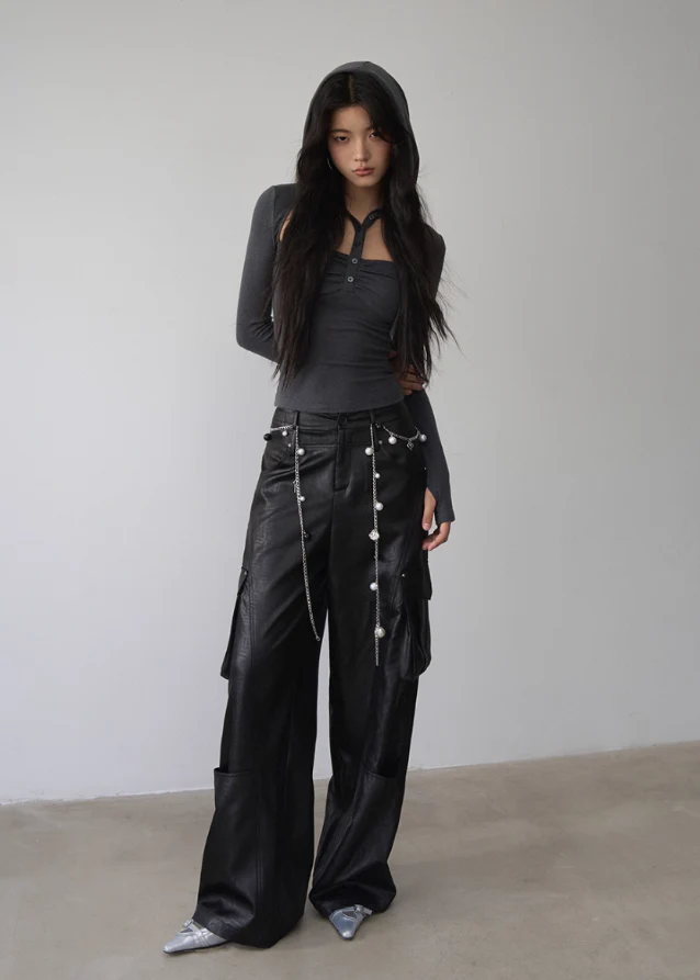 Dark Mode Hooded Cutout Top - Image 3