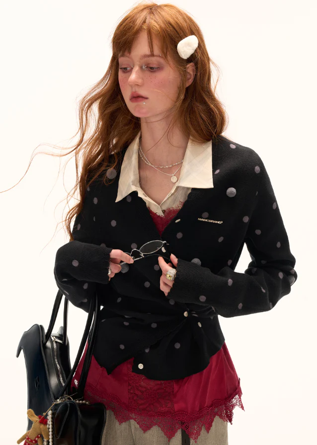 Dot Knit Cardigan - Image 7