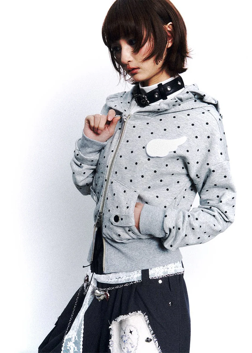 Dot Static Hooded Jacket - Image 4