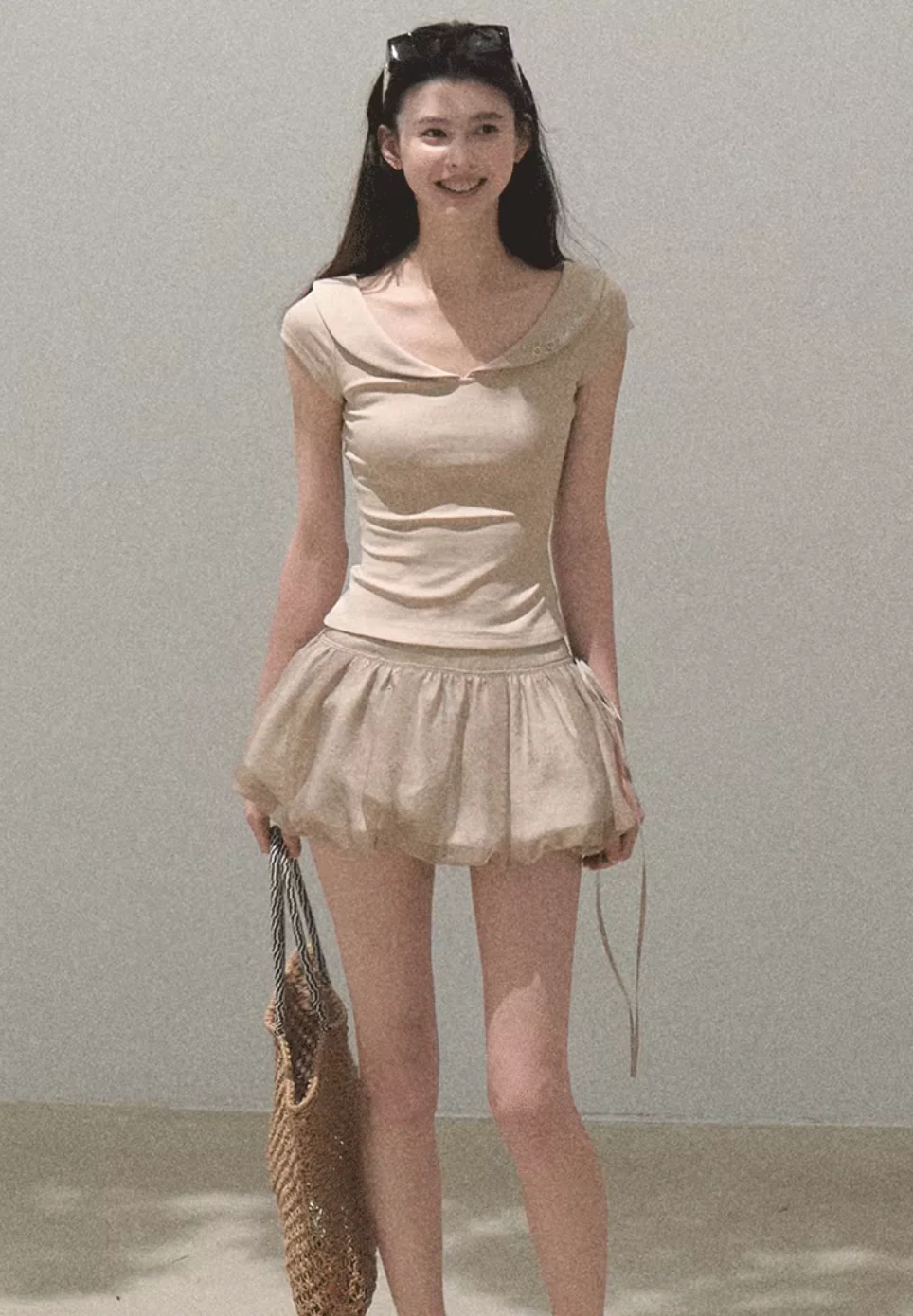 Double-Layer Flower Hollow Skort - Image 11