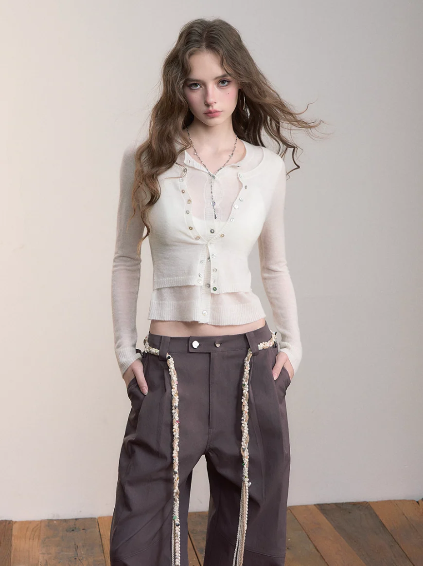 Double-Panel Fitted Knit Top - Image 10