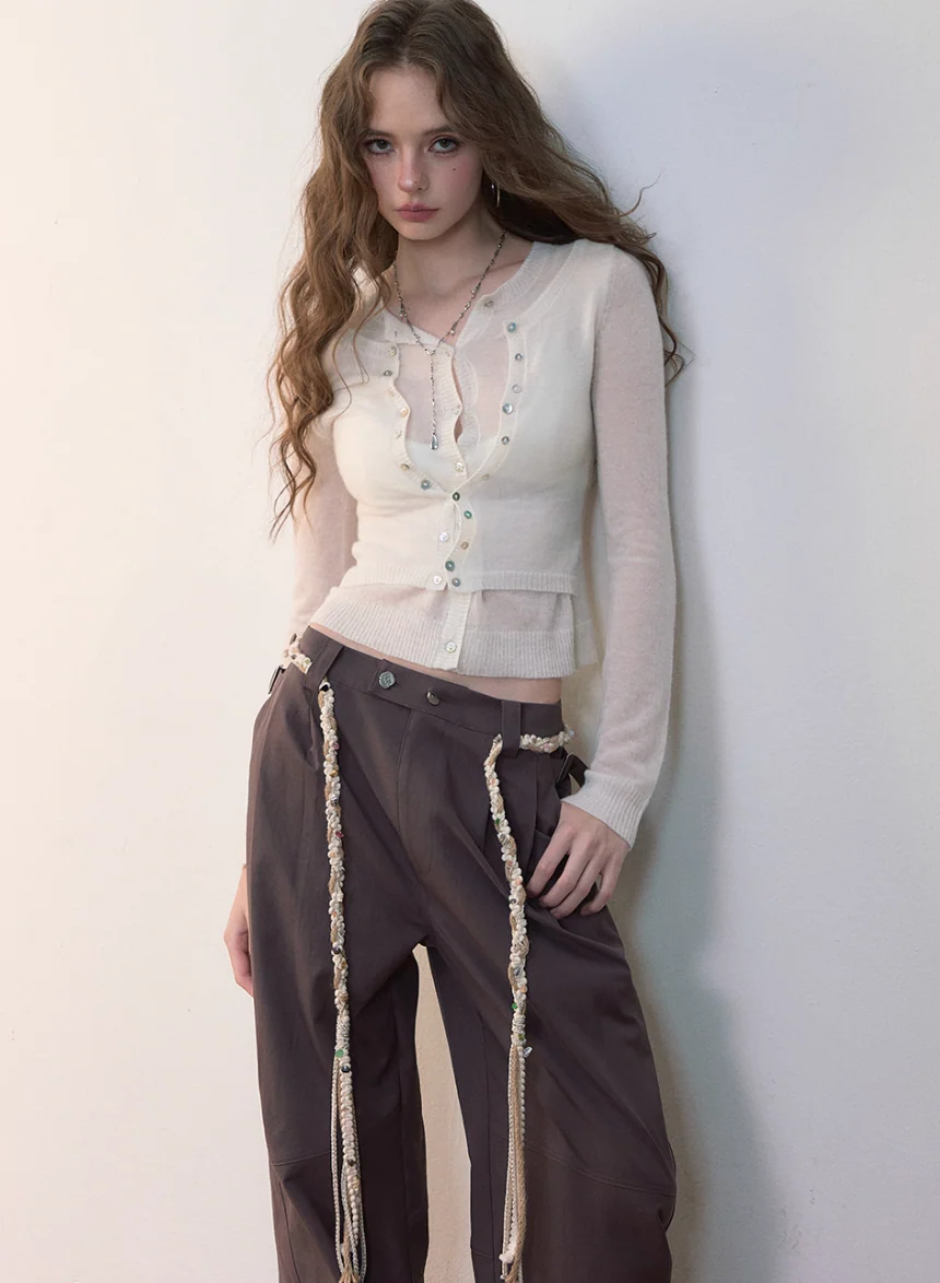 Double-Panel Fitted Knit Top - Image 12